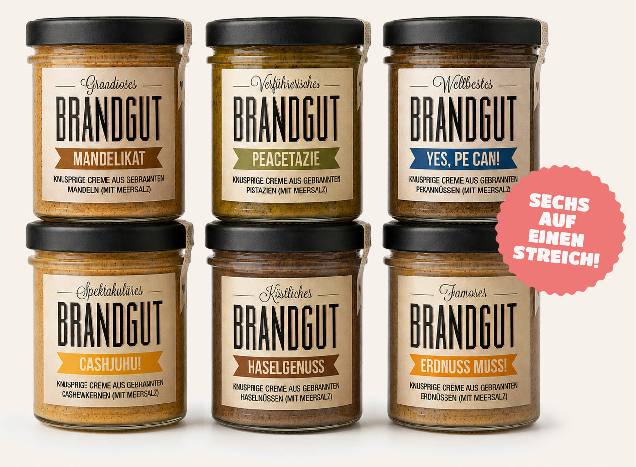 6 Sorten Brandgut 